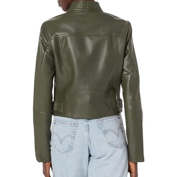 BlankNYC Olive Quilted Detail Moto Jacket, Size S, New with Tag - Picture 2 of 12